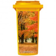 Trees In The Autumn Wheelie Bin Sticker Panel